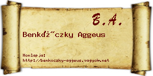 Benkóczky Aggeus névjegykártya